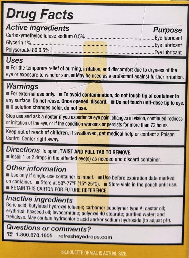ريفريش قطرات ترطيب العين المنعشة بالزيوت الطبيعية (عبوة من 3 قطع / 90 قطرة إجمالاً) - Image 5